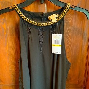 COPY - Michael Kor gold chain black halter top!  New!